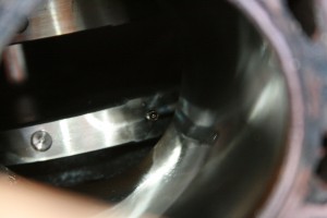 Closeup of mirror-like finish in cylinder #1